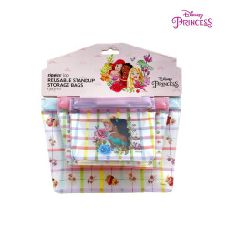 Zippies Lab Disney Princess Floral Plaid Standup Storage Bag 3-pc Set