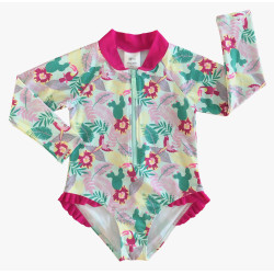 BANZ® Girls One-Piece Long-Sleeve Swimsuit - Tropicana