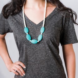 Nixi Teething Necklace / Sasso / Turquoise