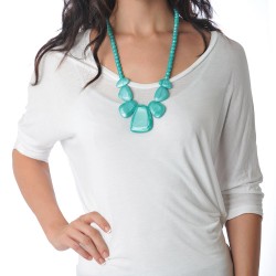 Nixi Teething Necklace / Rocca / Aquamarine