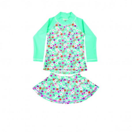 Banz 2pc Shortsleeve Swimsuit - Floral
