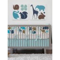DwellStudio Crib Set - Gio Aqua