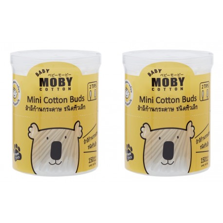 BABY MOBY MINI COTTON BUDS  - Set of 2 Packs