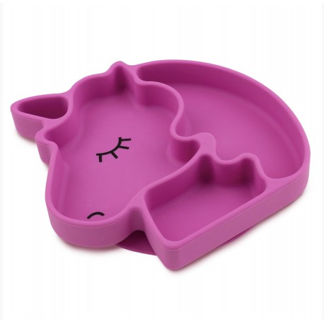 Bumkins Silicone Grip Dish - Unicorn