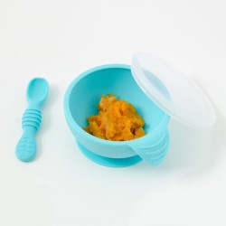 Bumkins Silicone First Feeding Set - Blue
