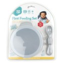 Bumkins Silicone First Feeding Set - Grey