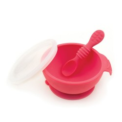 Bumkins Silicone First Feeding Set - Red