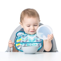 Bumkins Silicone First Feeding Set - Grey