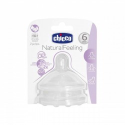 Chicco Natural Feel Teat 6m+ Food Flow  2 Pcs