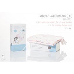 iFlin Bamboo Burp and Nurse (2pcs) - Pink