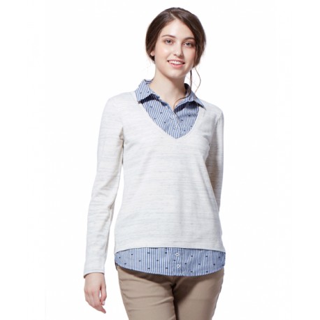 Mamaway Button Up Collared 2PC Maternity & Nursing Blouse