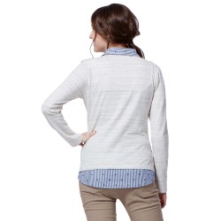 Mamaway Button Up Collared 2PC Maternity & Nursing Blouse