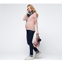 Mamaway V-Neck Maternity and Nursing Cardigan - Apricot Wash
