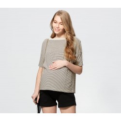 Mamaway Nursing Top - Cream/Black