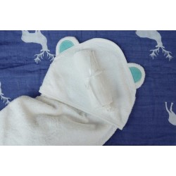NUBORN HOODED TOWEL AND WASH CLOTH