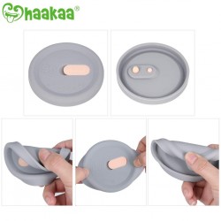 Haakaa Silicone Breast Pump 150ml w/ Silicone Lid Set