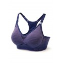 Mamaway Full Function Antibacterial Sports Breastfeeding Bra - Black/Purple