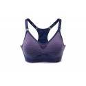 Mamaway Full Function Antibacterial Sports Breastfeeding Bra - Black/Purple