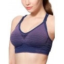 Mamaway Full Function Antibacterial Sports Breastfeeding Bra - Black/Purple