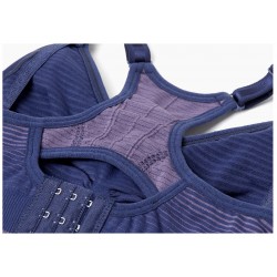 Mamaway Full Function Antibacterial Sports Breastfeeding Bra - Black/Purple