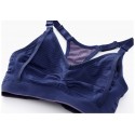 Mamaway Full Function Antibacterial Sports Breastfeeding Bra - Black/Purple