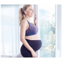 Mamaway Full Function Antibacterial Sports Breastfeeding Bra - Black/Purple